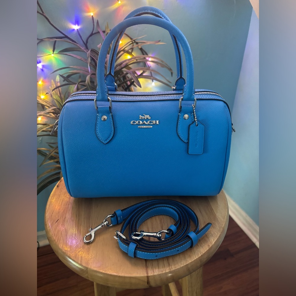 Coach Electric Blue Rowan Satchel Bag